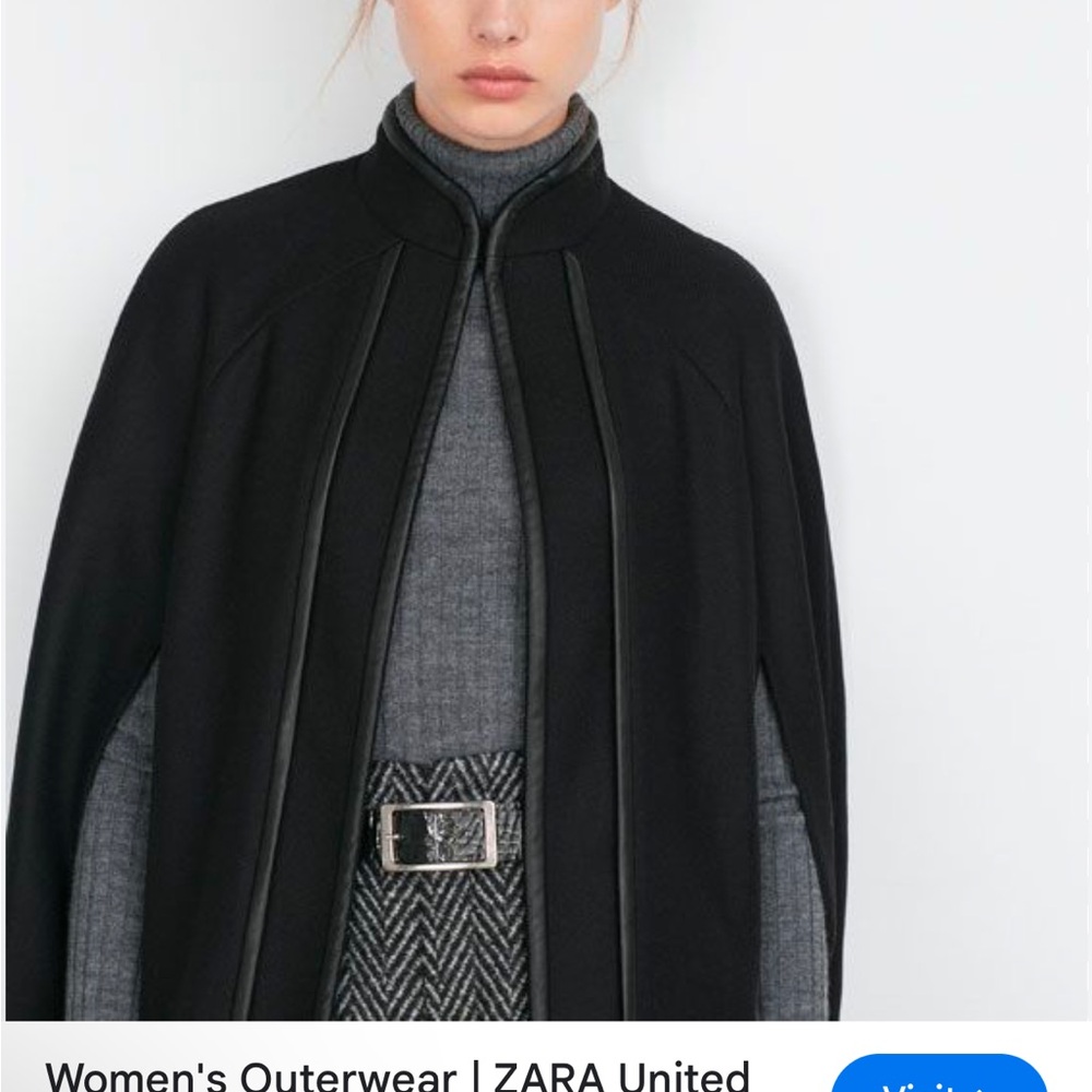 Zara Women's Black Cape Jacket